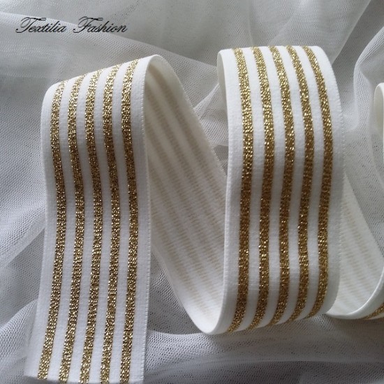 Ластик fashion жакард с Lurex Ширина: 40 мм