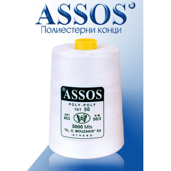 Шевен конец Polyester ASSOS Poly Poly Art 362 – TKT 36 NW 20/2 NM 34 – Конус 5.000m