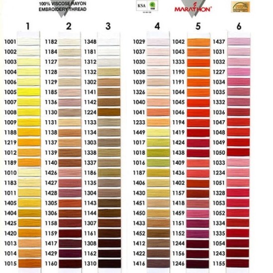 Конец за бродерия MARATHON Viscose Rayon 120D/2 – Конус 5.000м за Бродировъчни Машини