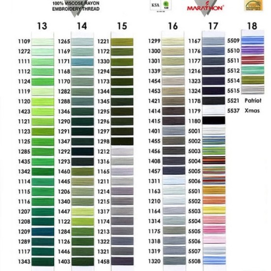 Конец за бродерия MARATHON Viscose Rayon 120D/2 – Конус 5.000м за Бродировъчни Машини