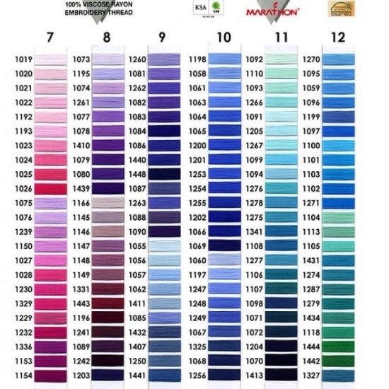 Конец за бродерия MARATHON Viscose Rayon 120D/2 – Конус 5.000м за Бродировъчни Машини
