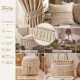 Декоративна реснирана тесьма 7cm – Luxury Boho с металически акценти Декоративна реснирана тесьма 7cm – Luxury Boho с металически акценти