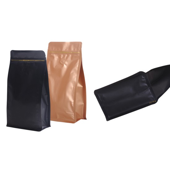 Пликове алуминий тип Doy Pack с клапа,с цип и затваряне с термомашина 135x72χ265мм