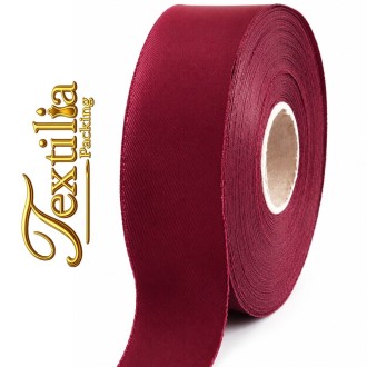Tape Bias Satin-Polyester, Width: 32mm, Color: Bordeaux 