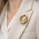 Златен метален аксесоар мида с перла 33×50mm – За пришиване Златен метален аксесоар мида с перла 33×50mm – За пришиване