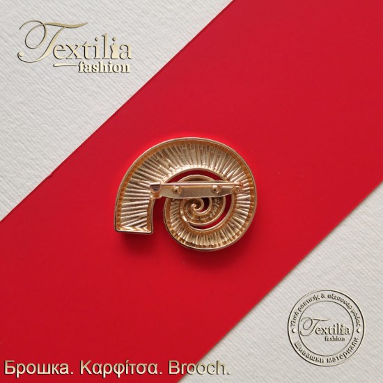 Златна метална брошка 44×34mm – Премиум аксесоар